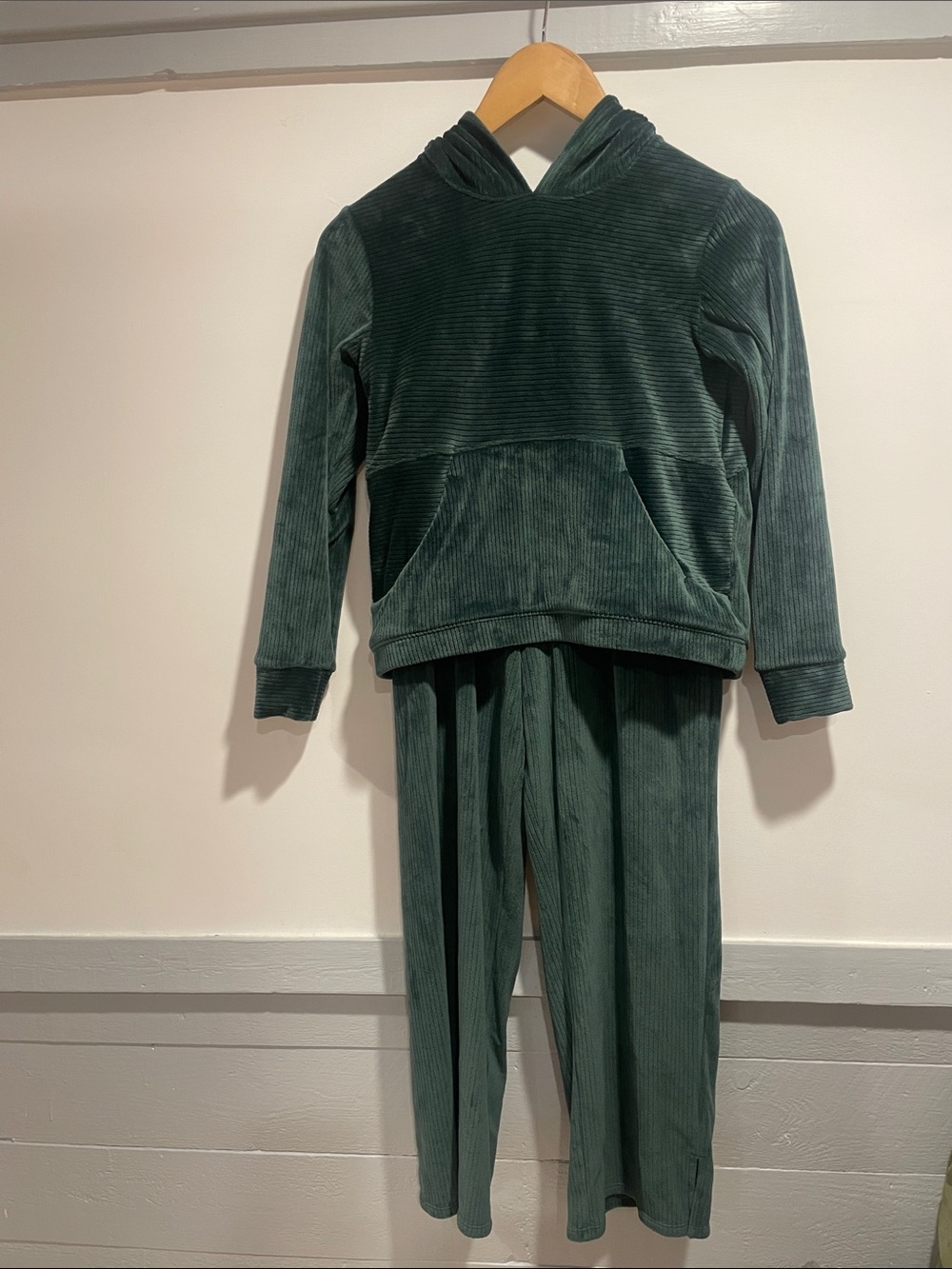 Velour All in Motion Hunter Green Jogger lounge Set